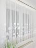 Ready-made curtain made of a 400x145 cm marquisette with 3D embroidery on a gathering tape