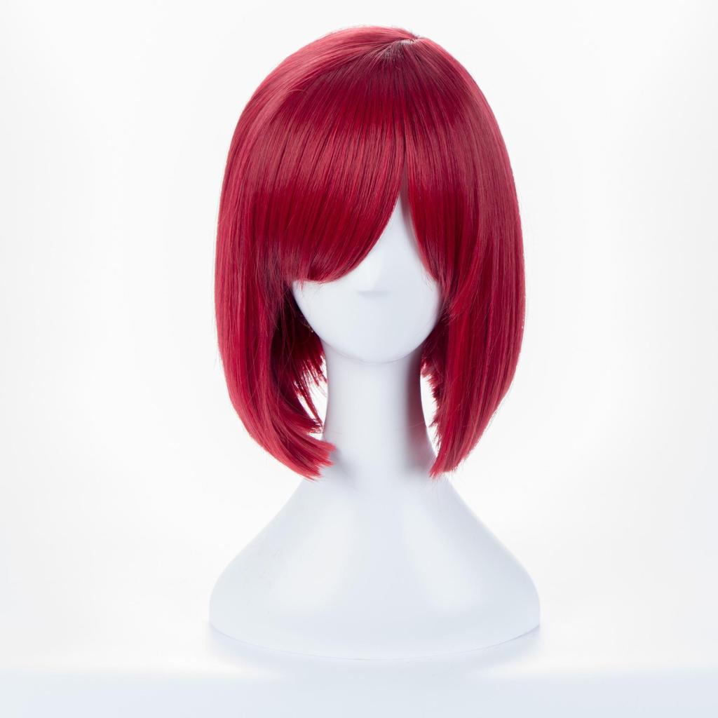 Akagami no Shirayukihime Shirayuki Cosplay Wig, Red Short Bob Heat Resistant Synthetic Hair