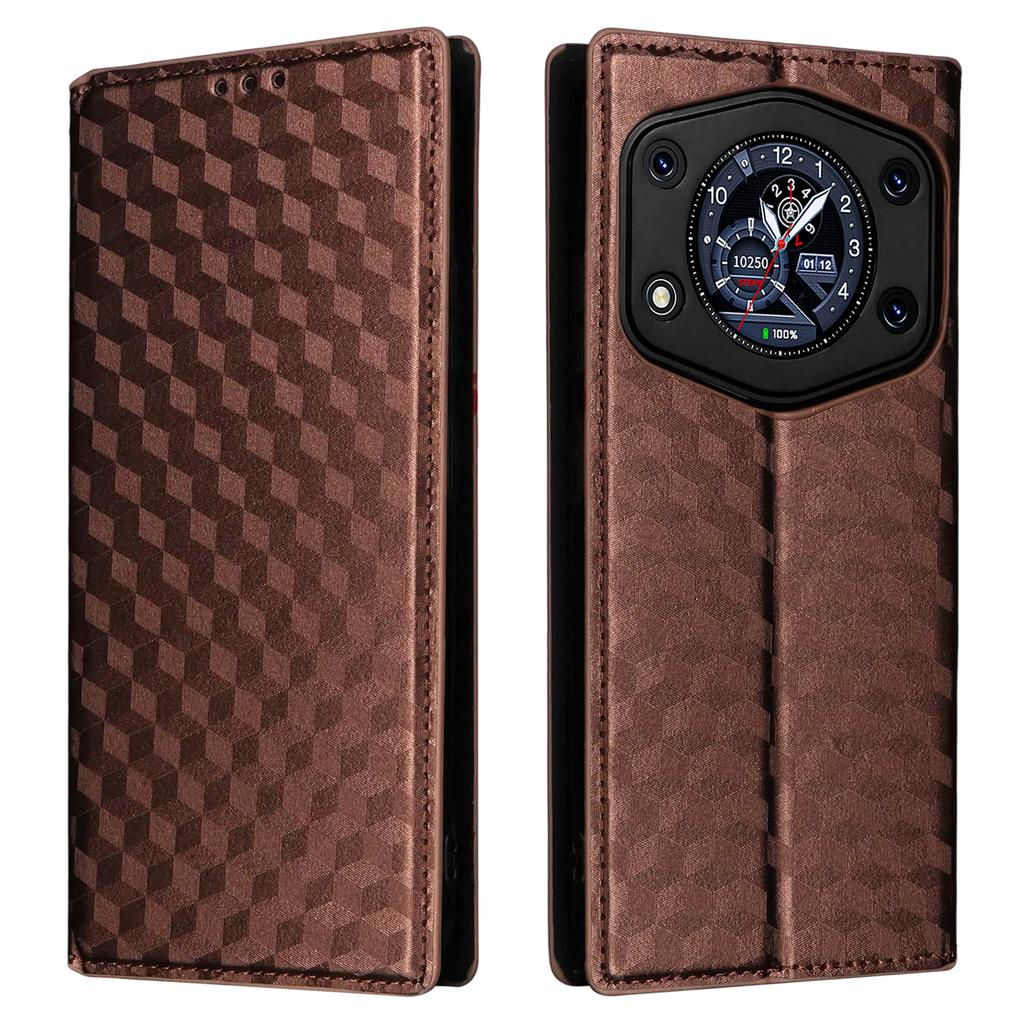 Pro Cubot A30 Pouzdro Peněženka Kosočtvercový Potisk Kožený Kryt na Telefon