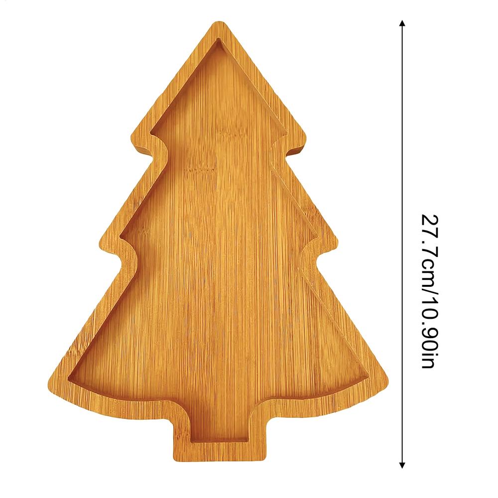 

Christmas Serving Dishes Wooden Tree Display Christmas Charcuterie Board Serving Tray for Home Decor Party Fruit Cheese Dessert