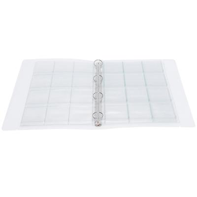 Transparent Binder Photo Organizer Badge Storage Book Perforated Ring Collection Folder 6