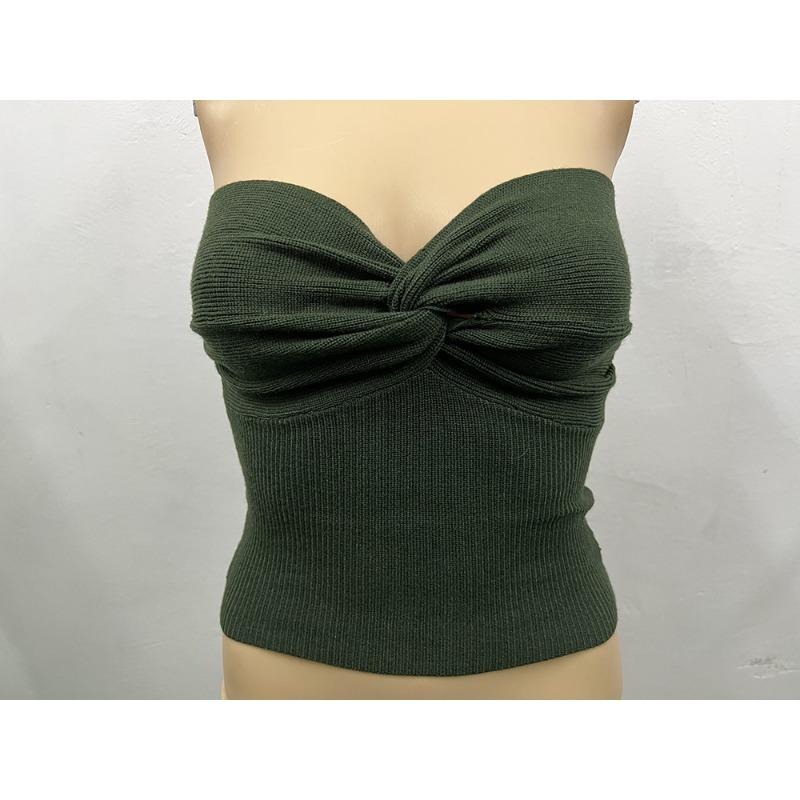 

Трикотажный топ-халтер Base Twist — это короткий облегающий образ с открытой спиной, который выглядит сексуально и эластично XXXL армия зеленый