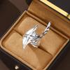 1-piece Fashionable Silver Color Irregular Opening Ring, Men's Personalized Trendy Holiday Party Jewelry Accessories
