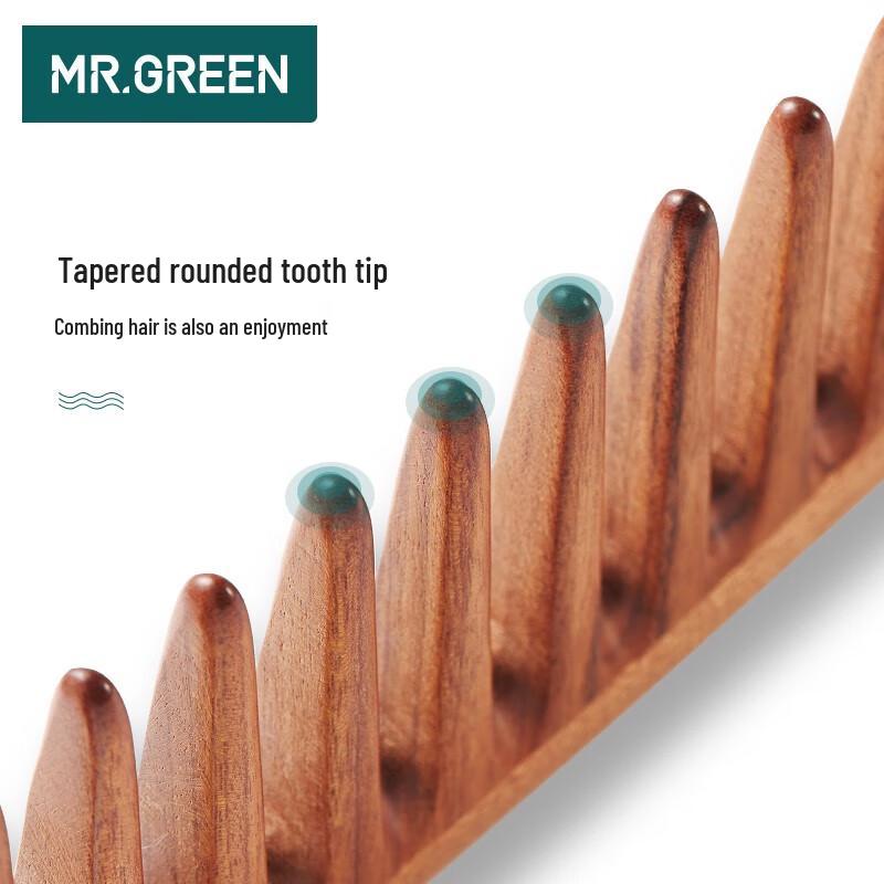 MR.GREEN German Wooden Hair Comb & Massage Brush Gift Set