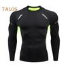 Men Sport Top Slim Fit High Elasticity O Neck Quick-drying Long Sleeves Slim Fit Compression Figure Shaping Gym Running Basketball T-shirt