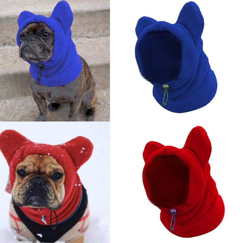 Cute Plush Solid Color Pet Hat For Dogs Versatile Fleece Hooded Accessory For Every Occasion