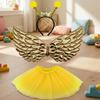 Bee Costume Set Cute with Tutu and Wings Lightweight for Photo Shoots