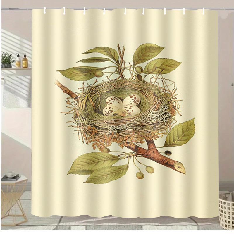 

Crocodile Bathing Washable Dirt-Resistant Shower Curtain Shower Head Waterproof Polyester Bath Curtain For Home Decor W60H190(CM)-1 Pcs