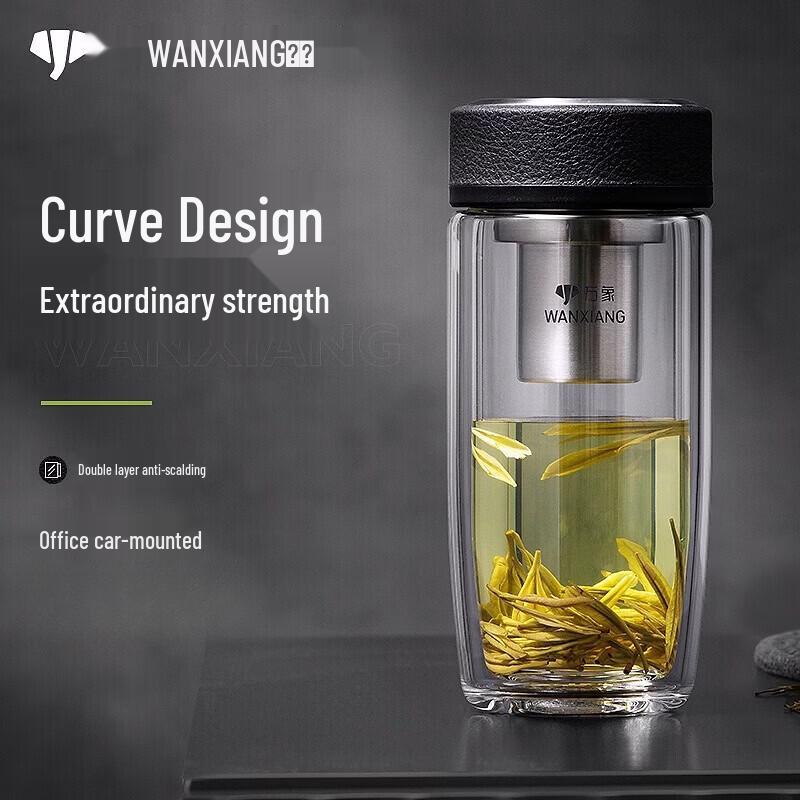 Wanxiang Double-Walled Insulated Glass Tumbler