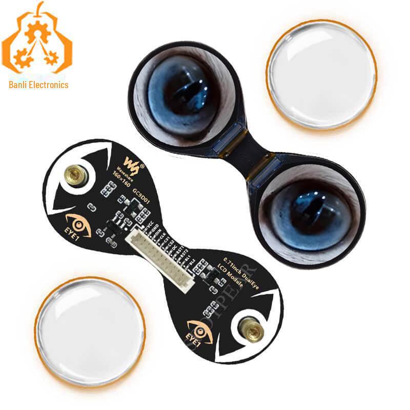 

0.71 Round LCD Display for Arduino/Raspberry Pi/PICO/STM32 with Dual Electronic Eyes