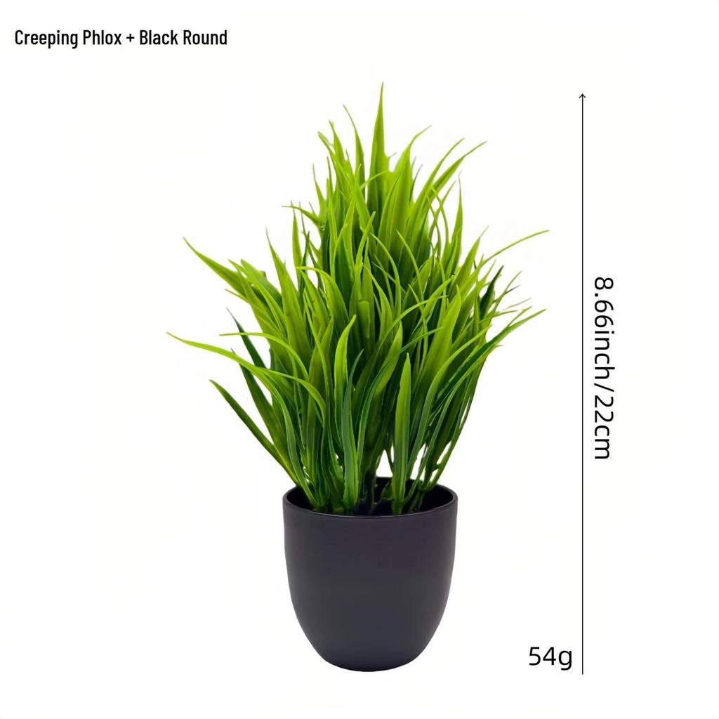 4-Piece Set of Artificial Green Plants: Indoor/Outdoor Decorative Plastic Potted Plants