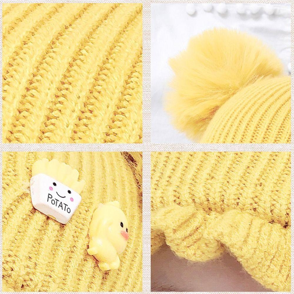 Knitted Beanie Cap Cute Pullover Hat Fashion Warm Hat  for Baby