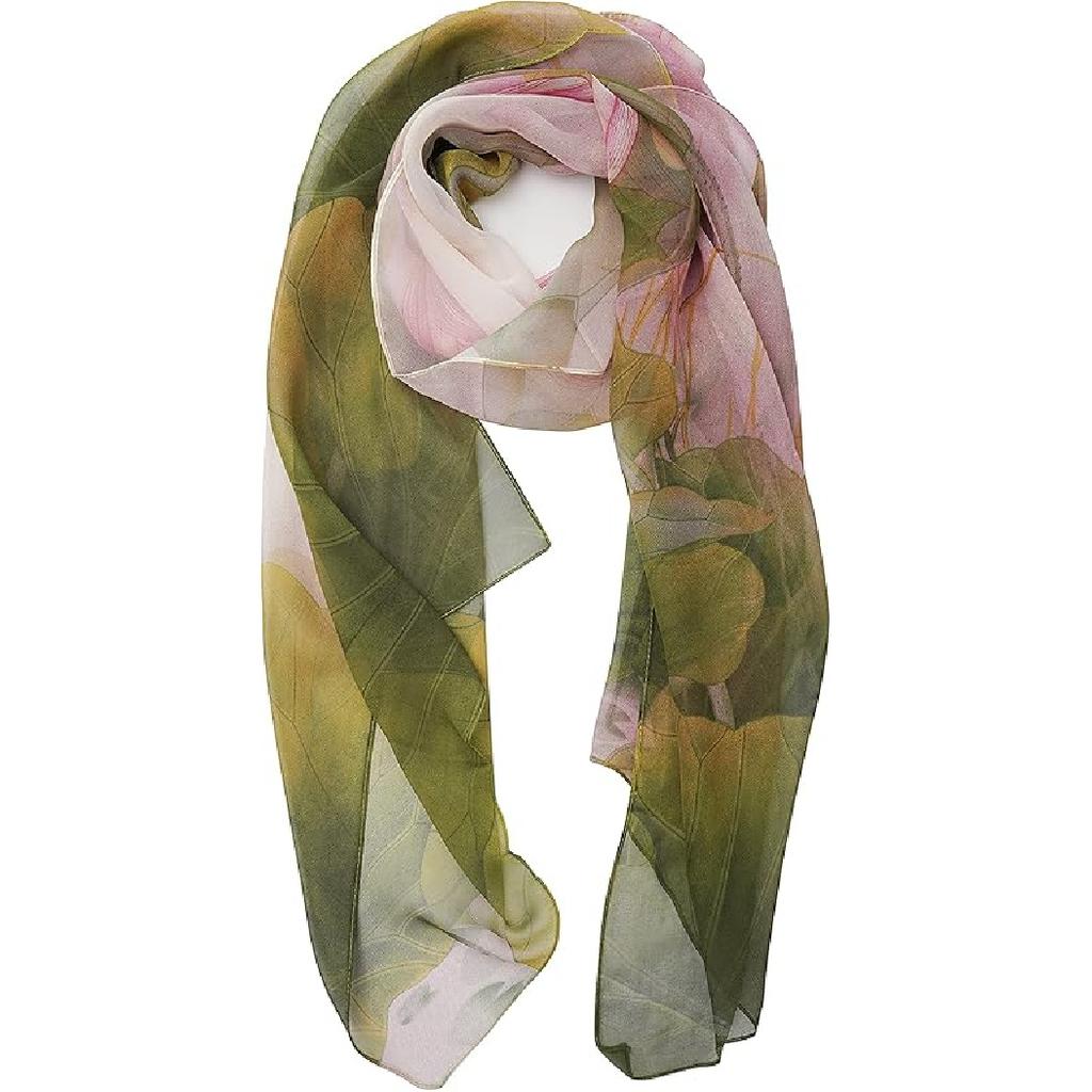 TWÓJ UŚMIECH Damski/Kobiecy Lekki Szal Szal z Mieszanki z Nadrukiem Kwiatowym/Jednokolorowy Na Sezon Wiosenno-Letni