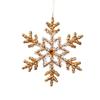Crystal Prism Christmas Snowflake Pendant Gradient Ice Pillar Wreath Elk Deer Ornaments  Wedding