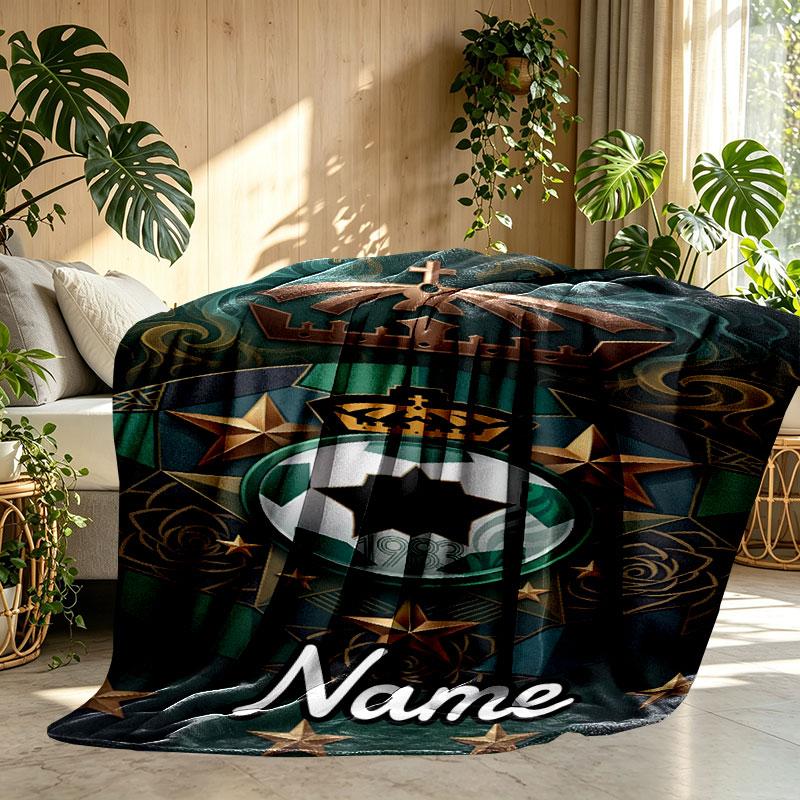 Custom Name Personalized Club Santos Laguna Print Blanket, Home Decor, Bedroom, Sofa, Camping, Couch, Gifts for Birthday Christmas