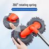Car Wash Tool Set: Extendable Double-Headed Long Handle Mop & Soft Bristle Brush