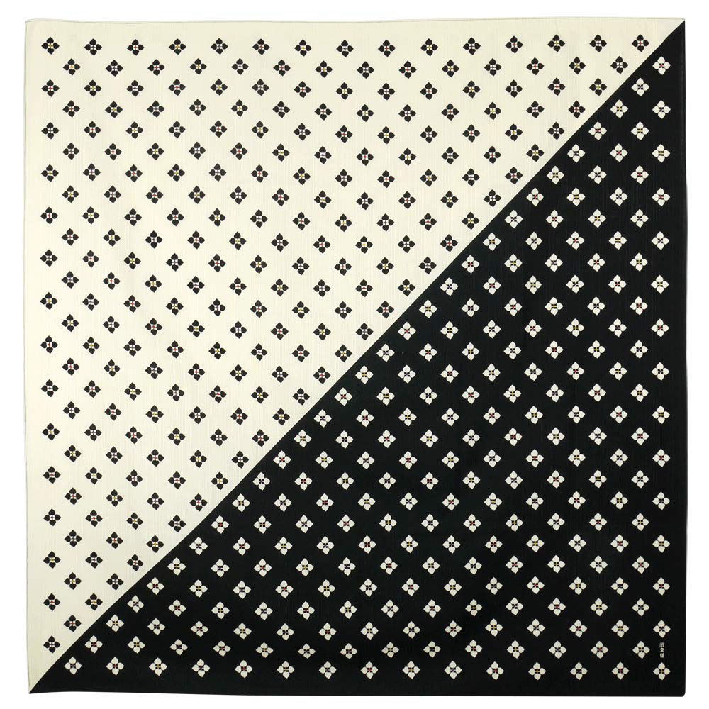 Хамамондё Большой Фуросики Четыре Листа Маленький Черный (90см) - Шаблон, чёрный