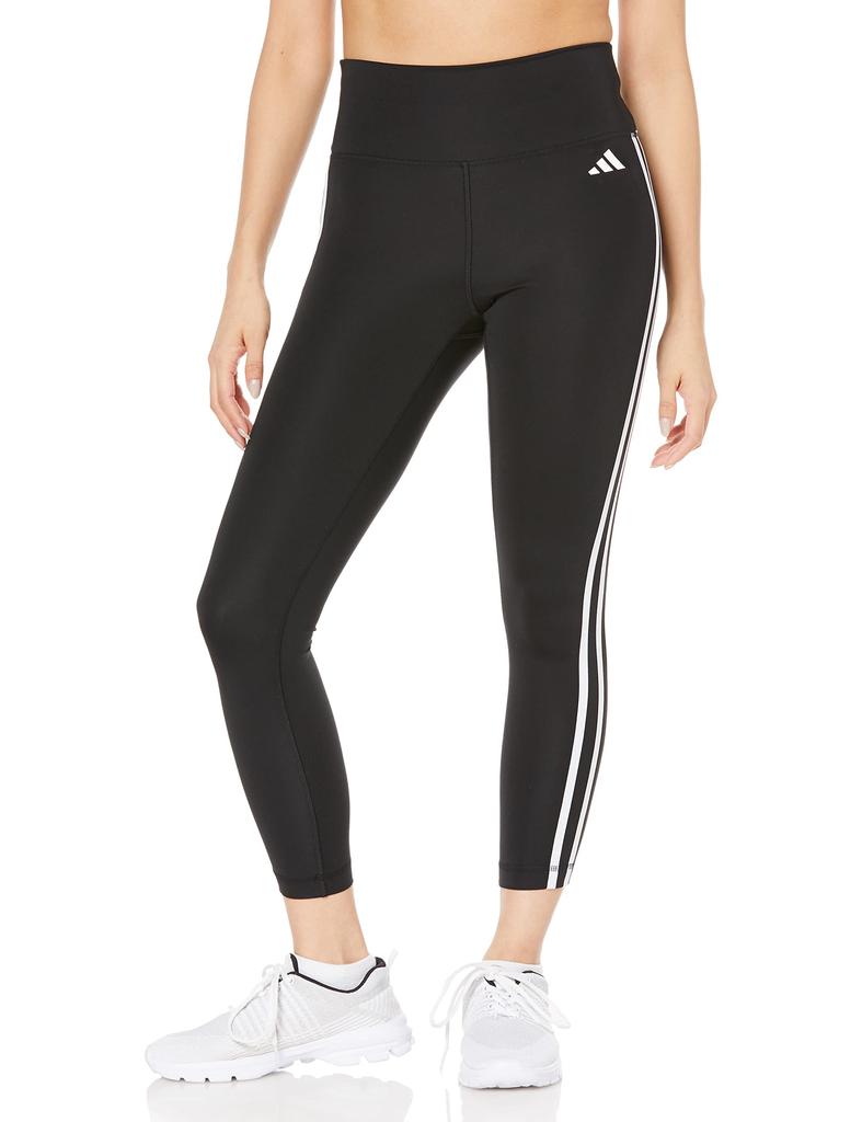 Adidas Sports Tights Train Essentials 3 Stripes High Waist Length Leggings ECO90 Black L 7/8 Women's (HT5438)