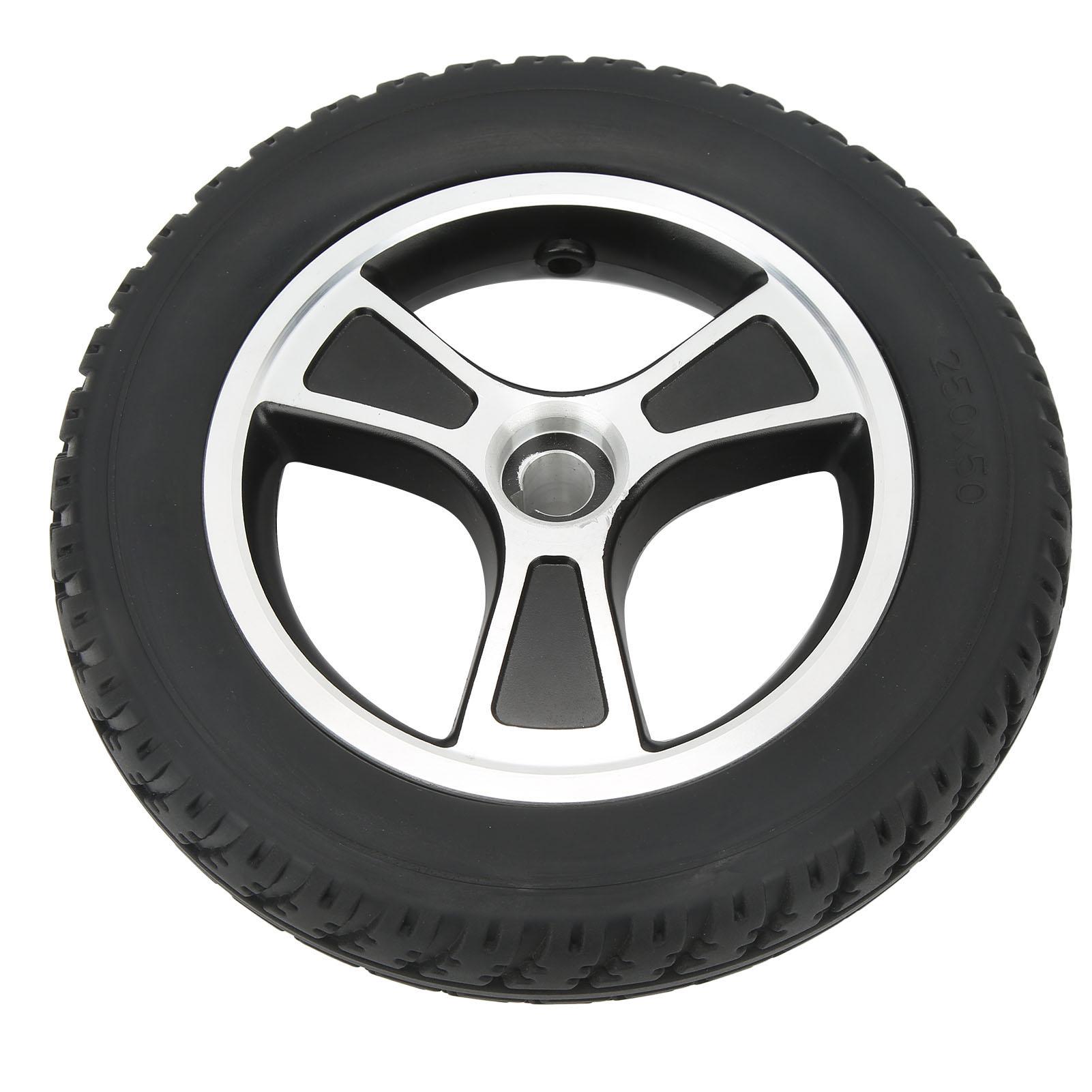 

Заднее колесо для электрической инвалидной коляски 10 дюймов Противоскользящая полиуретановая шина Высокая грузоподъемность Легкосплавный ступичный диск Колесо для инвалидной коляски