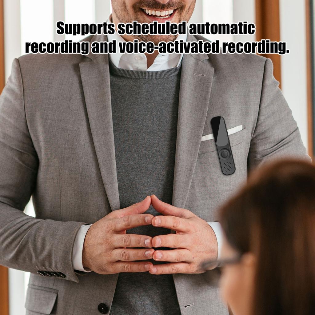 Clip Digital Voice Recorder with Playback Voice Activated Recorder with Noise Reduction for Lectures Meetings and Interviews