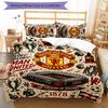 3 stk. Manchester United FC logo mønster sengetøjssæt dynebetrækssæt inkluderer dynebetræk & pudebetræk, perfekt helårig soveværelsesdekoration & gave