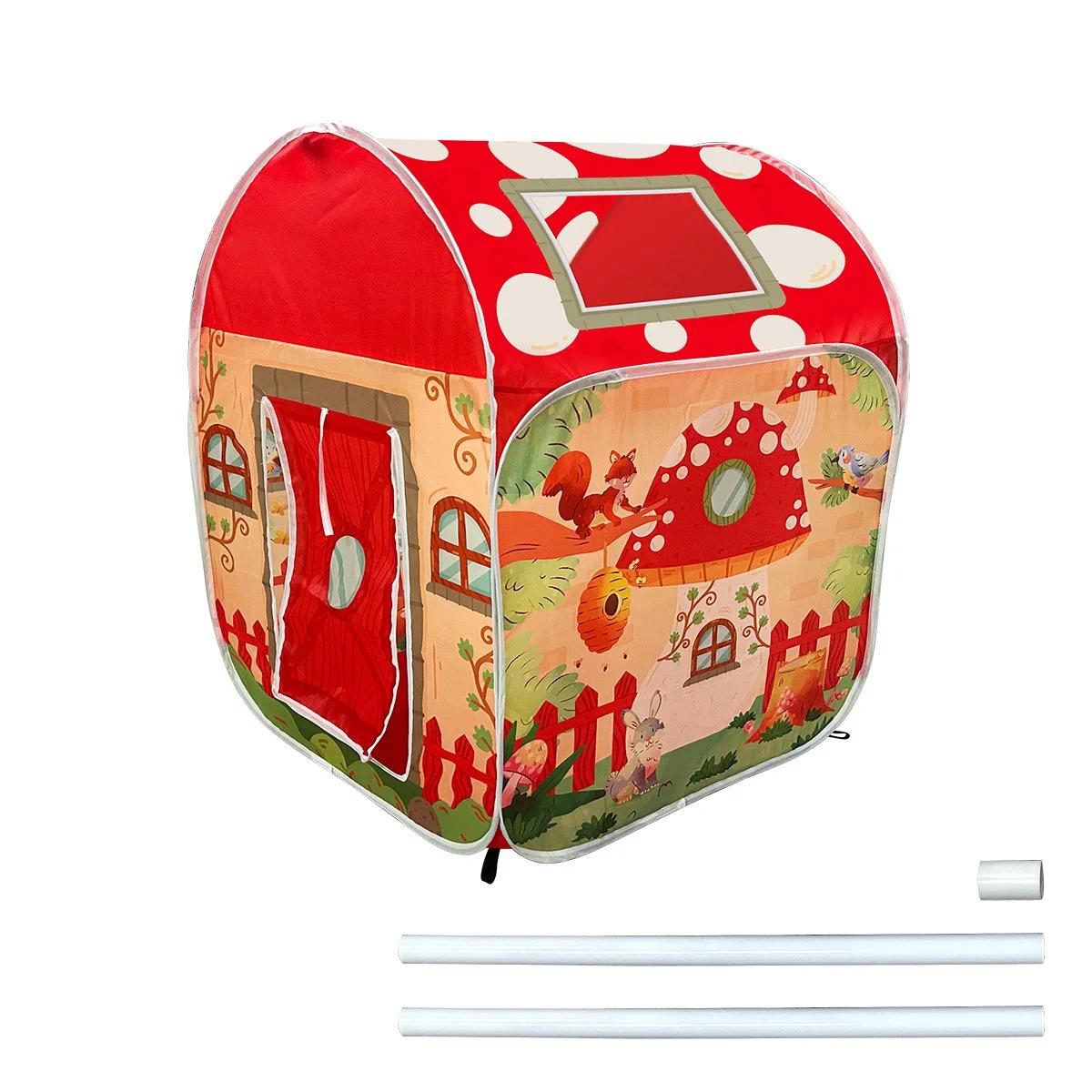 Нетоксичный детский игровой домик-палатка, уличные игры, детские домики для детей, игровой домик для помещений, кемпинг, грибные домики, хижина, игрушки для детей