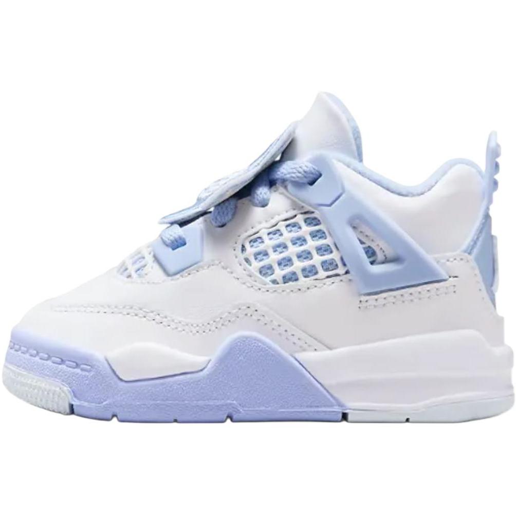 Air Jordan 4 Retro TD Pomněnka Dětské tenisky Bílá Modrošedá Olejově zelená IB8961-100
