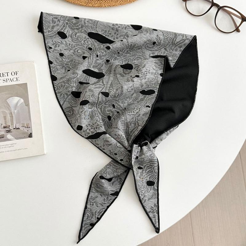 Seidenschal neuer Mode-Schal Schal Schal Nacken Baumwolle und Leinen Schal beidseitig Cashewblumen-Muster Kopftuch Stirnband Dreieckstuch Taillenband