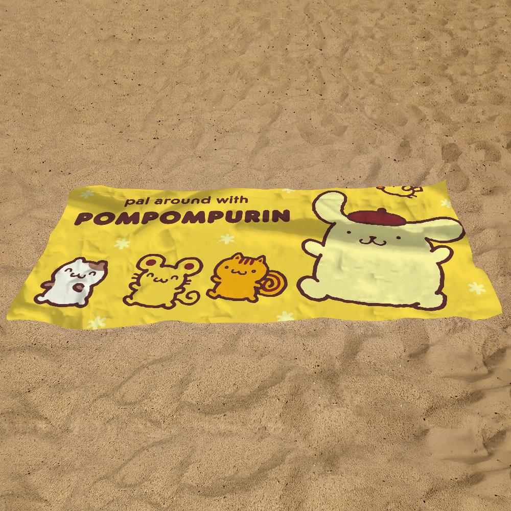 Towel Soft Pool Gift P-Pompompurin For Travel Gym Shower Cute Camping Quick Dry Cartoon Sports Large Beach Towel