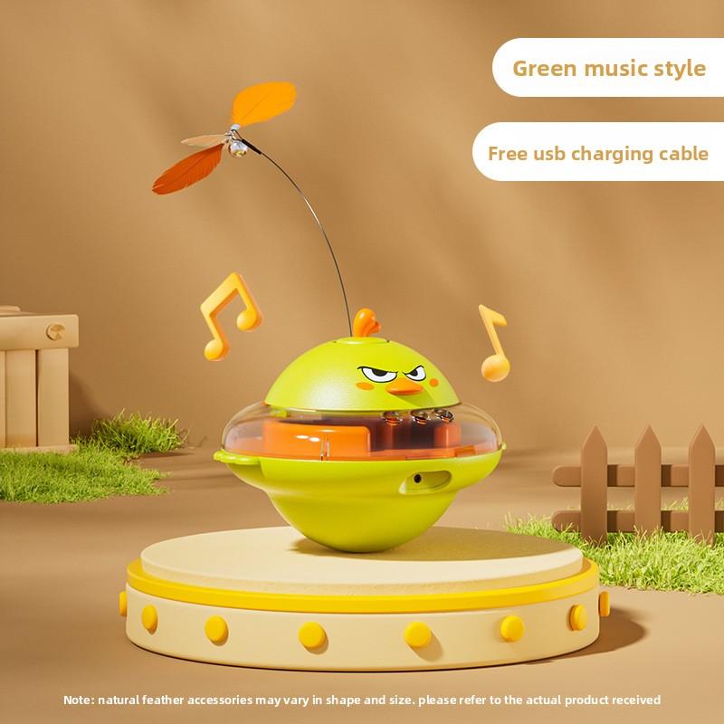 Cat Toy Intelligent Rotating Little Bird Feeding Toy Laser Toying for Cats Sound-producing Cat Toy