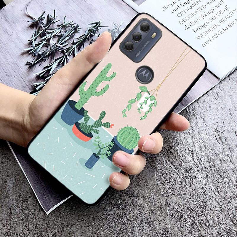 

Phone Case For Moto G85 G55 G05 G14 G75 G31 G50 G10 G20 G30 G60 G13 G32 G84 G54 G53 G72 G24 Power Cactus Flower Moto G72