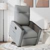Electric Recliner Chair with Rising Function Light Grey Fabric