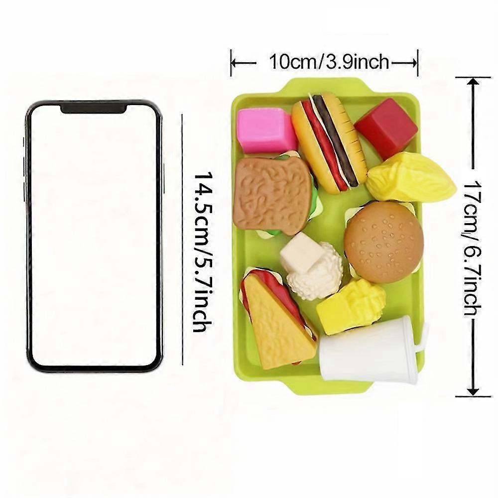 9pcs Simulation Burger Fries Toy Kitchen Play House Boys Girls Mini Disassembly Food Models, Children Play House Toys Set