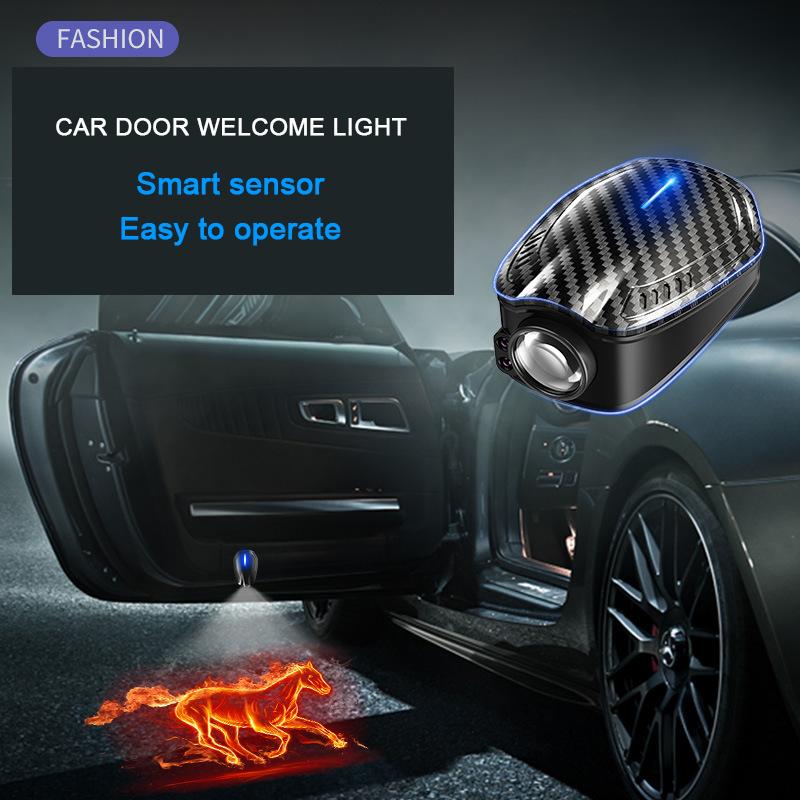 2pcs Led Car Door Welcome Laser Projector Logo Ghost Shadow Night Lights Wireless Car-styling Accessories Kits Courtesy Lamp