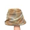 Plaid Irregular Bucket Hat Short Brim Sun Women Outdoor Casual Fashion