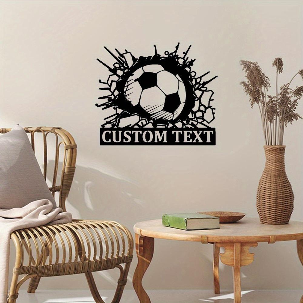 Metal Wall Art Football Field Sign Personalized Team Gift Sports Decor Fan Gift