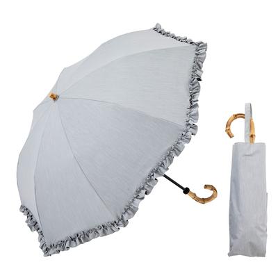 CoolPlus a 50cm X UV Light and Heat Shielding Folding Umbrella with Ruffles for Sun and Made of Laminated Fabric [LIEBEN-0516], 8-rib, 100%