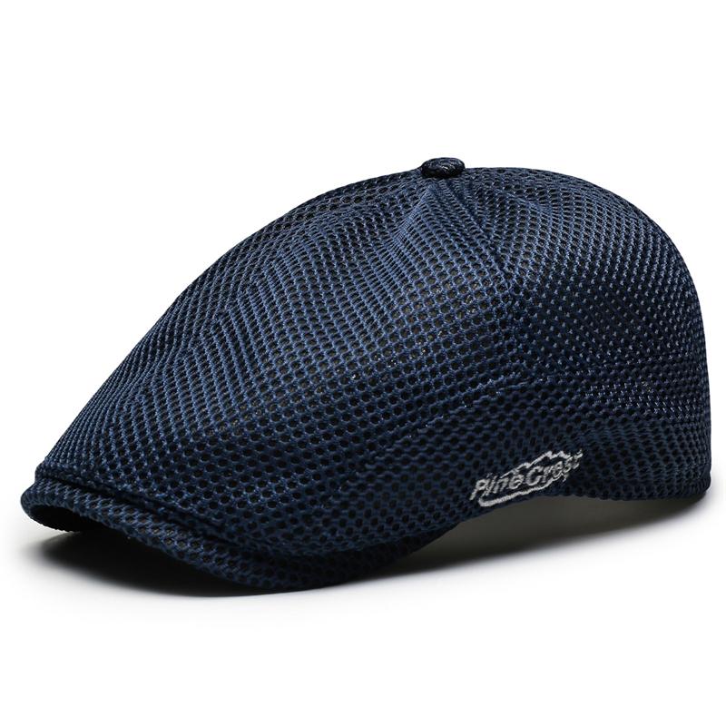 

Men s Summer Breathable Mesh Forward Cap Sunscreen Cap Quick-Drying Thin Mesh Cap темно-синього кольору