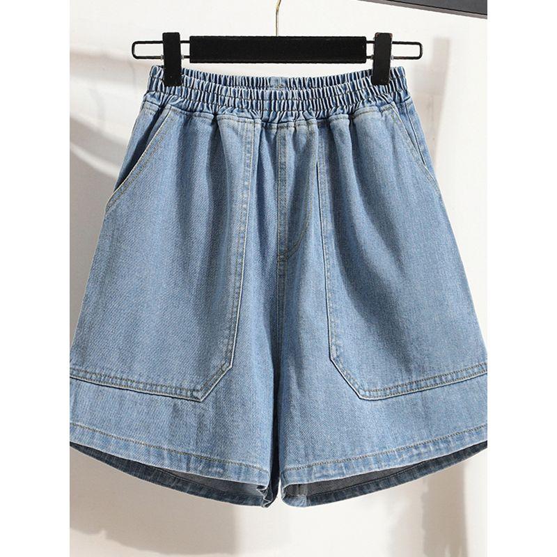 Extra Large Fat Sister Western Style Summer New Student High Waist Thin Loose Wide Leg Demin shorts Hot Pants