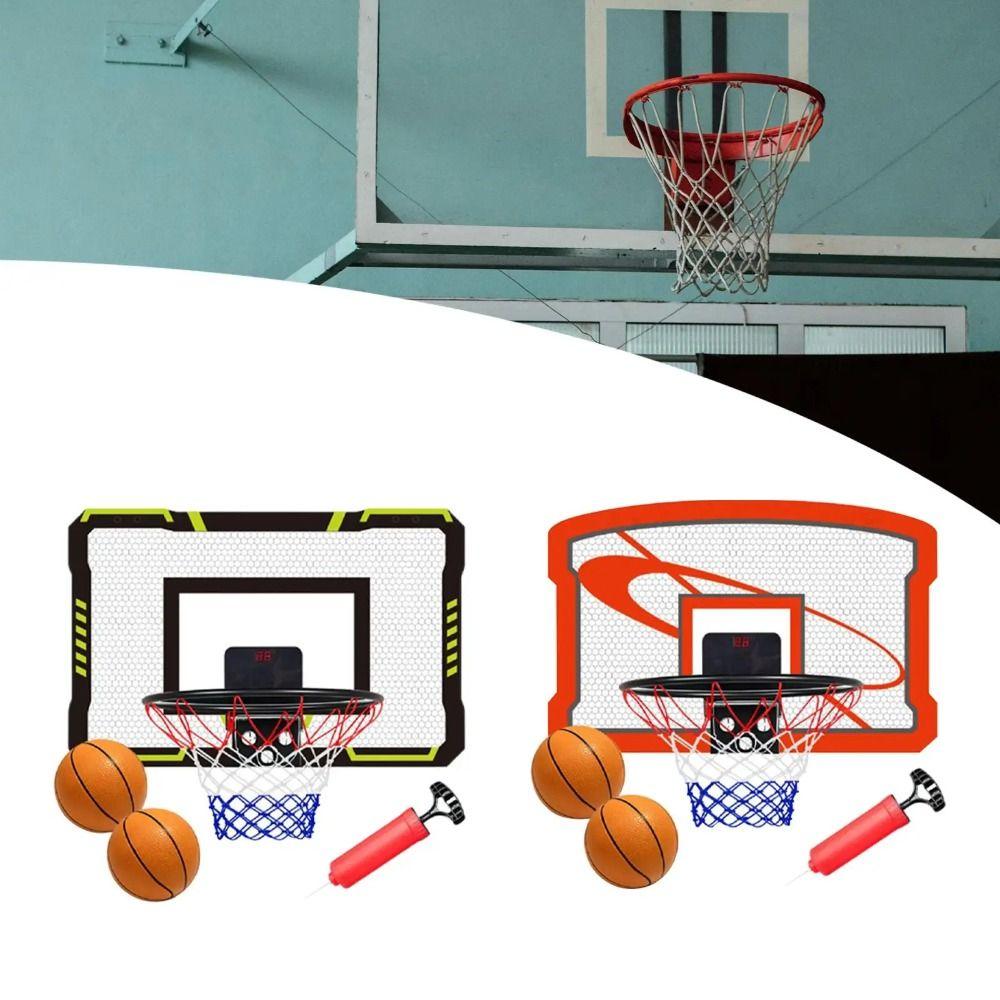 With Electronic Scoreboard Indoor Play Basketball Goal Kids Basketball Training Toys  Home Use