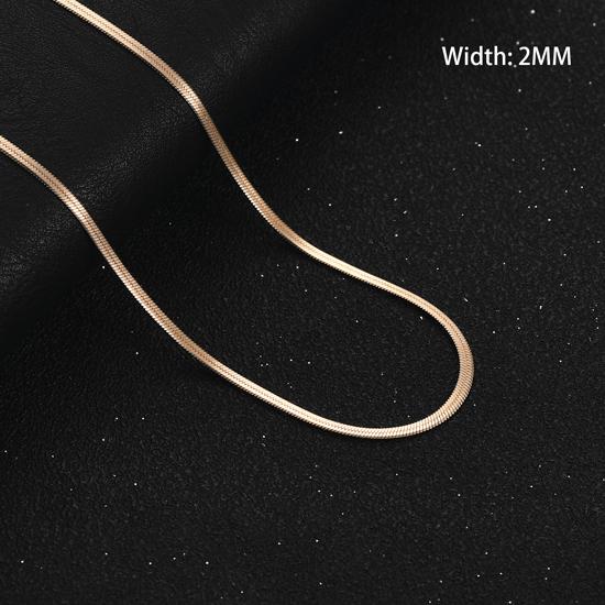 2/3/4/5mm Wide Women Stainless Steel Flat Blade Chain Necklace for Men Trendy Accessories Neck Choker Jewelry Gift