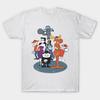 Men Black Print T-shirt Rocky &Amp; Bullwinkle And Friends No-Cut Transfer Paper Print Cotton Tshirt