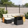 VidaXL Garden Lounge Set with Cushions 7 Pcs, Patio Sofas, Patio Furniture Set, Outdoor Furniture, Black 3274059