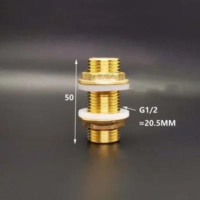Various 1/2" 3/4" 1" BSP Male Brass Water Tank Bulkhead Pipe Fitting Connector Coupler Adapter Home Garden Hole Drainer