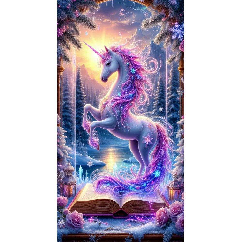 

Сделай сам Большой размер Цветной Фэнтези Единорог Алмазная Живопись Арт Наборы 5D Полная Алмазная Мозаика Вышивка Стразами Картина Настенный Декор J3963 round 30x60cm красный