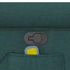 Massage Recliner with Rising Assistance Dark Green Fabric