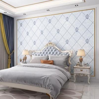 1Roll New Diamond Imitation Deer Skin 3D Wallpapers Decorative Wallpaper for Living Room And Bedroom Checkered Floral Wall Paper