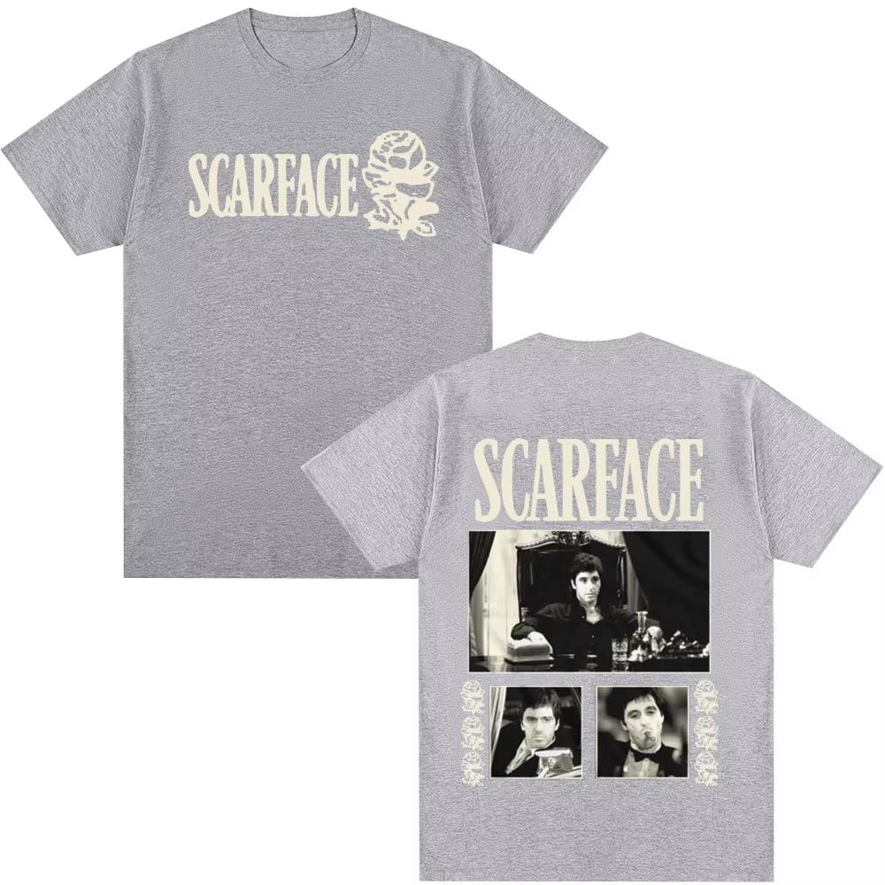 2026 Gangsters Movie Scarface TShirt Tony Montana Al Pacino Vintage Gothic TShirts Unisex Unisex Oversized Tees Unisex