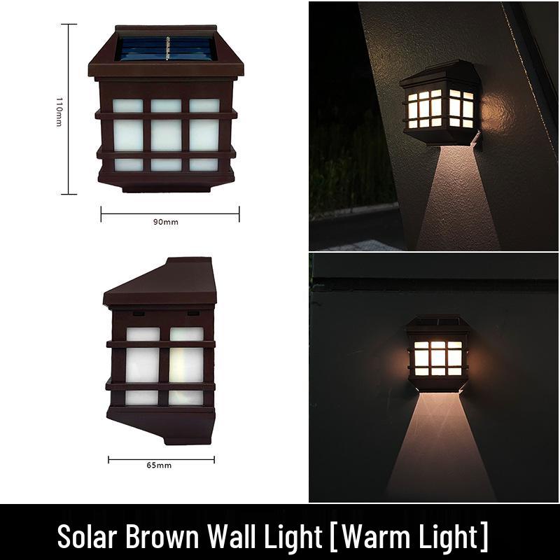 Solar Window Pane & Wall Lights - Waterproof Garden, Villa, Fence & Stair Lighting