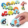 Magnetic Wooden Dinosaur Train Set Montessori Toys Montessori Preschool Educational Learning Toy Number Train Toys for Toddlers